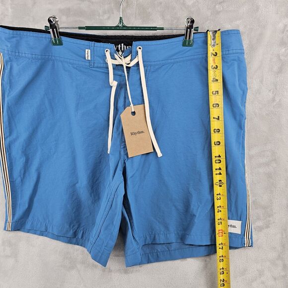Rhythm Heritage Trunks Mens Size 36 Blue Swim Trunks Board Shorts Blue‎ New - Picture 5 of 6